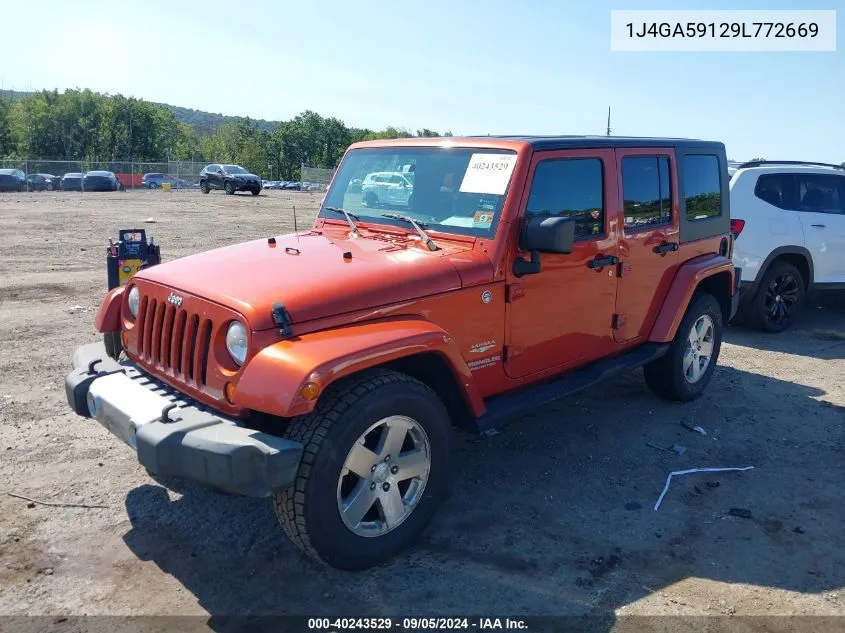 1J4GA59129L772669 2009 Jeep Wrangler Unlimited Sahara