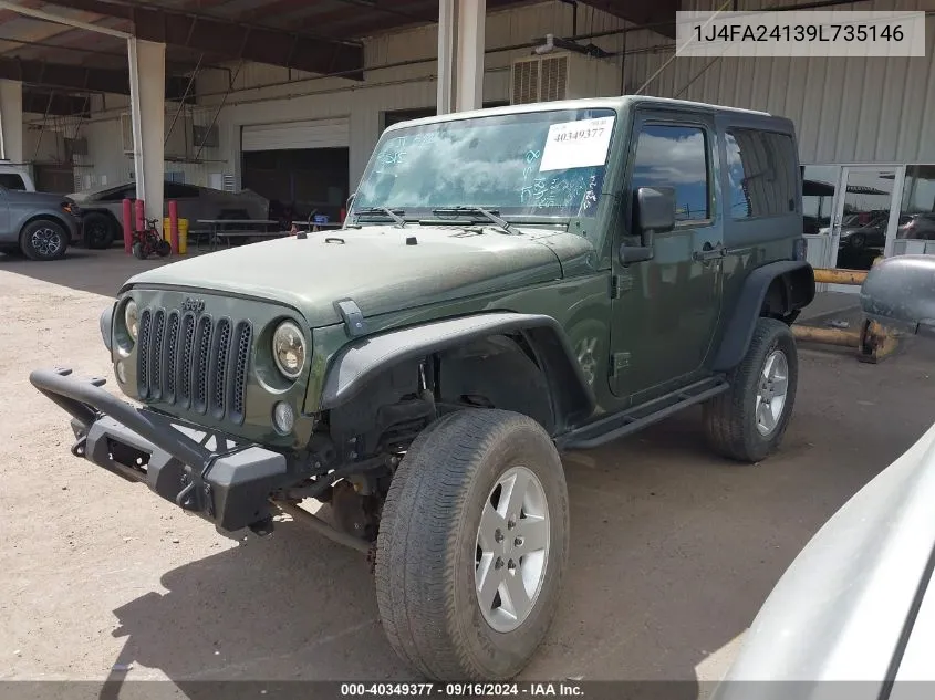 2009 Jeep Wrangler X VIN: 1J4FA24139L735146 Lot: 40349377