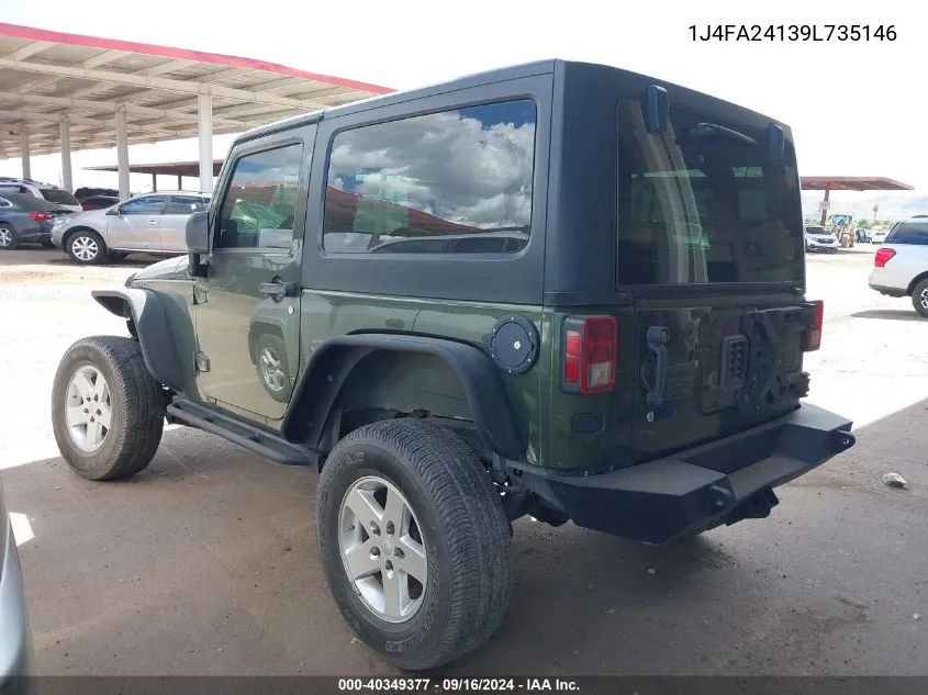 2009 Jeep Wrangler X VIN: 1J4FA24139L735146 Lot: 40349377