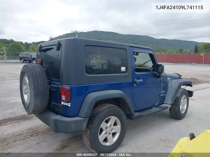 2009 Jeep Wrangler X VIN: 1J4FA24109L741115 Lot: 40358327