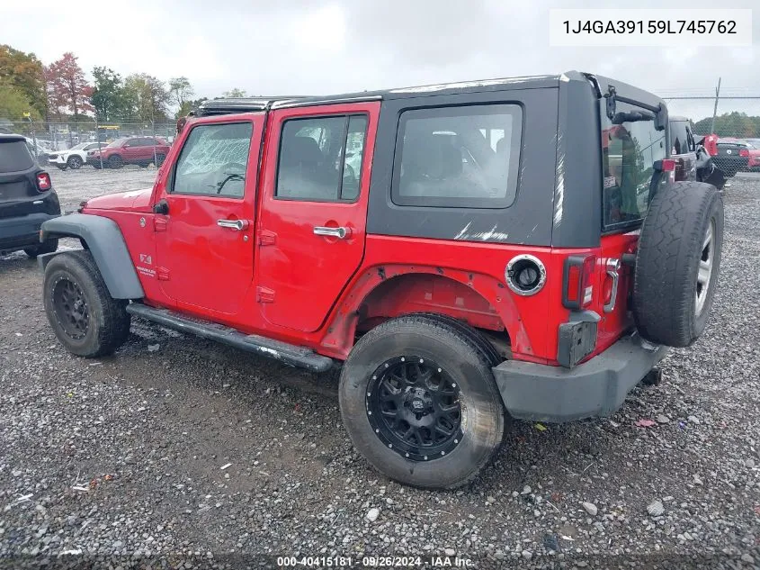 2009 Jeep Wrangler Unlimited X VIN: 1J4GA39159L745762 Lot: 40415181