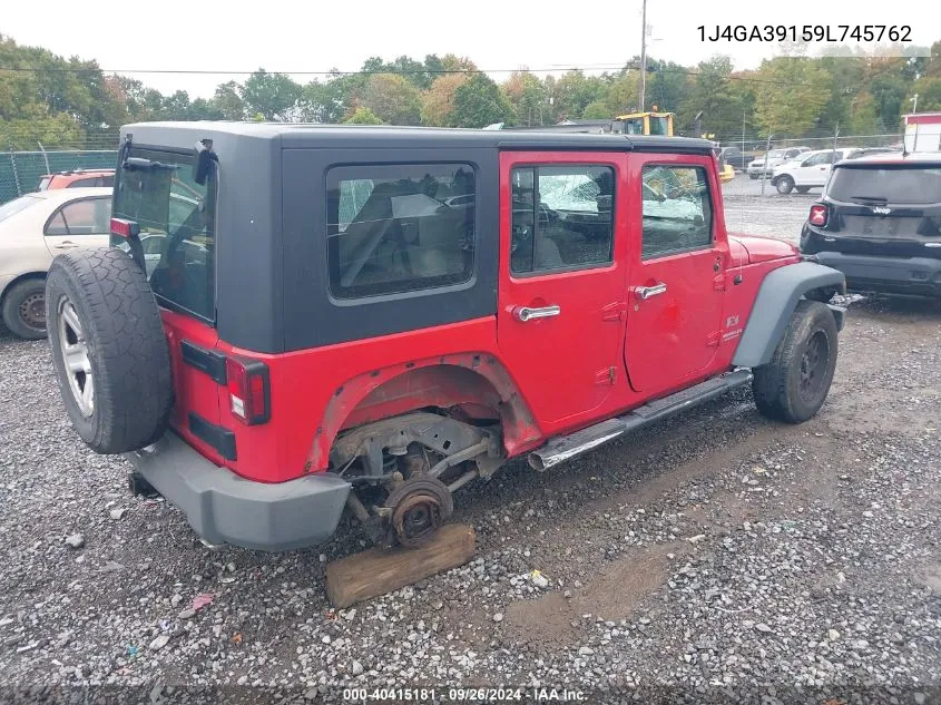 2009 Jeep Wrangler Unlimited X VIN: 1J4GA39159L745762 Lot: 40415181