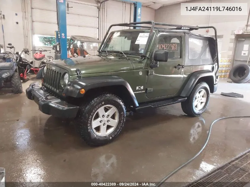 2009 Jeep Wrangler X VIN: 1J4FA24119L746016 Lot: 40422389