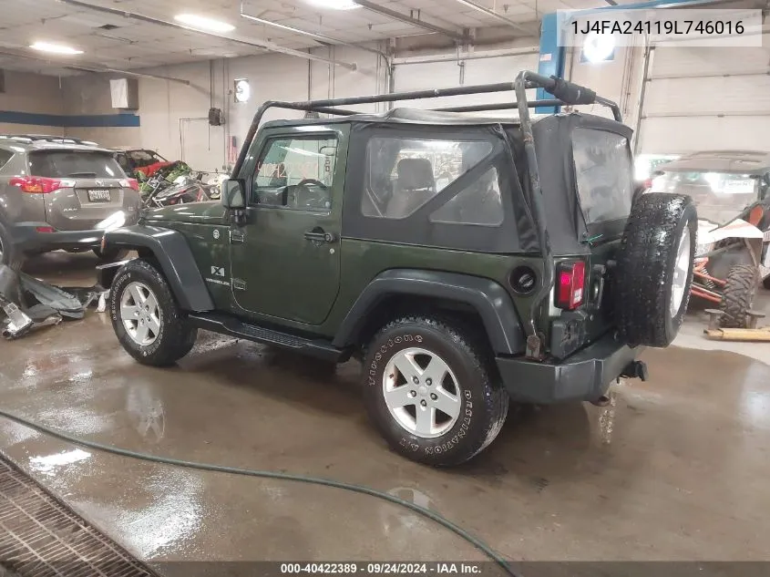 1J4FA24119L746016 2009 Jeep Wrangler X