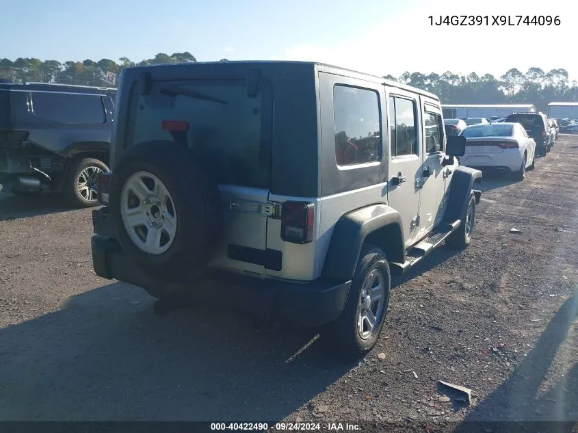 2009 Jeep Wrangler Unlimited X Rhd VIN: 1J4GZ391X9L744096 Lot: 40422490