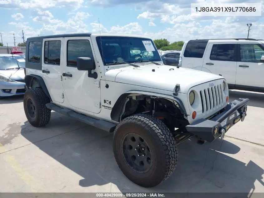 2009 Jeep Wrangler Unlimited X VIN: 1J8GA391X9L770686 Lot: 40429009