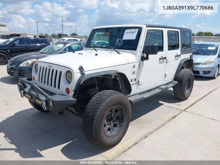 2009 Jeep Wrangler Unlimited X VIN: 1J8GA391X9L770686 Lot: 40429009