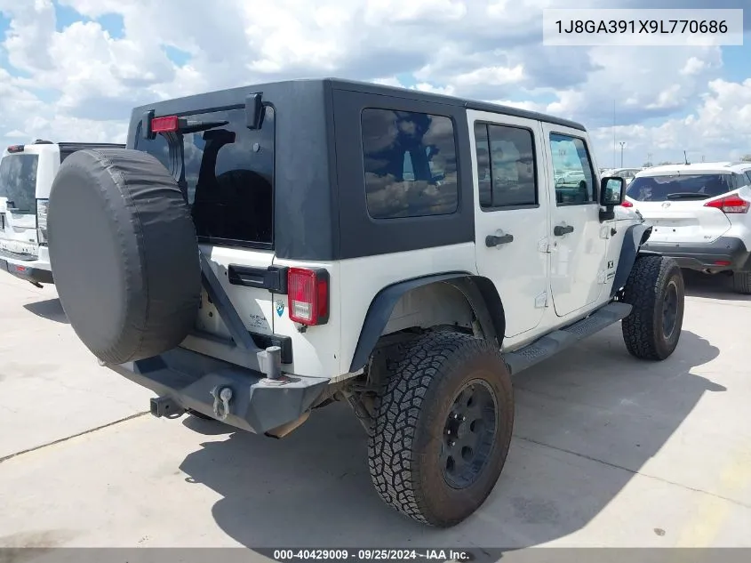 1J8GA391X9L770686 2009 Jeep Wrangler Unlimited X