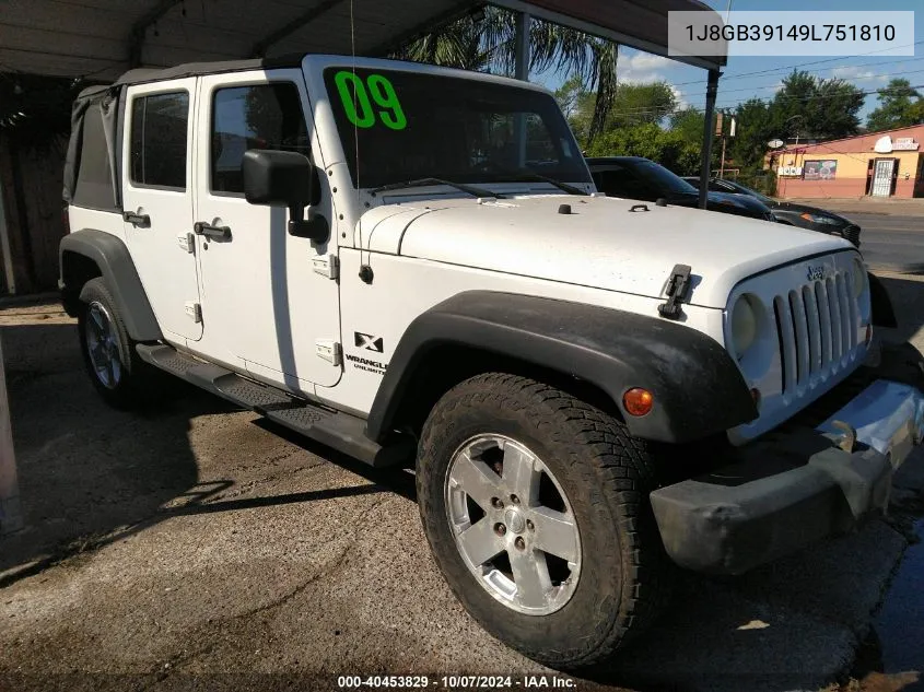 2009 Jeep Wrangler Unlimited X VIN: 1J8GB39149L751810 Lot: 40453829