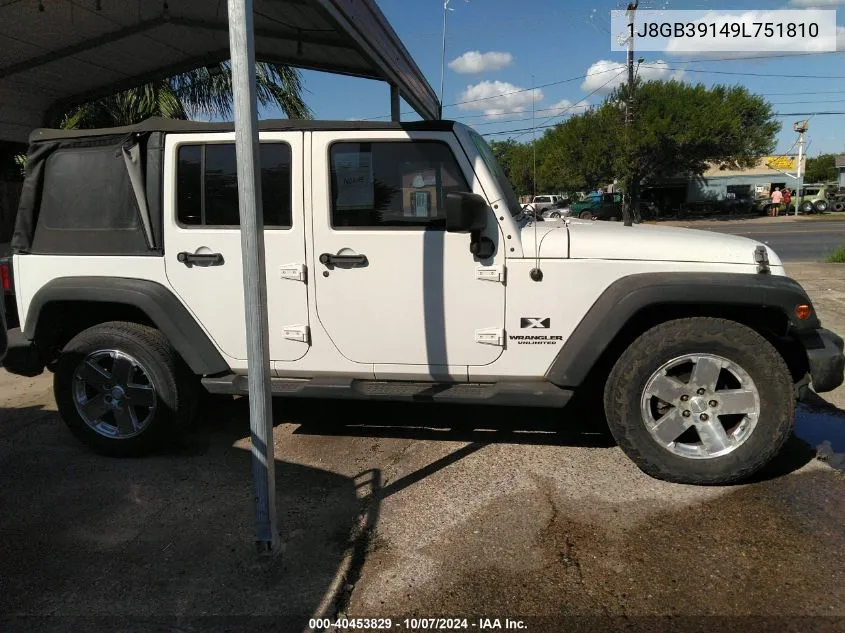 2009 Jeep Wrangler Unlimited X VIN: 1J8GB39149L751810 Lot: 40453829