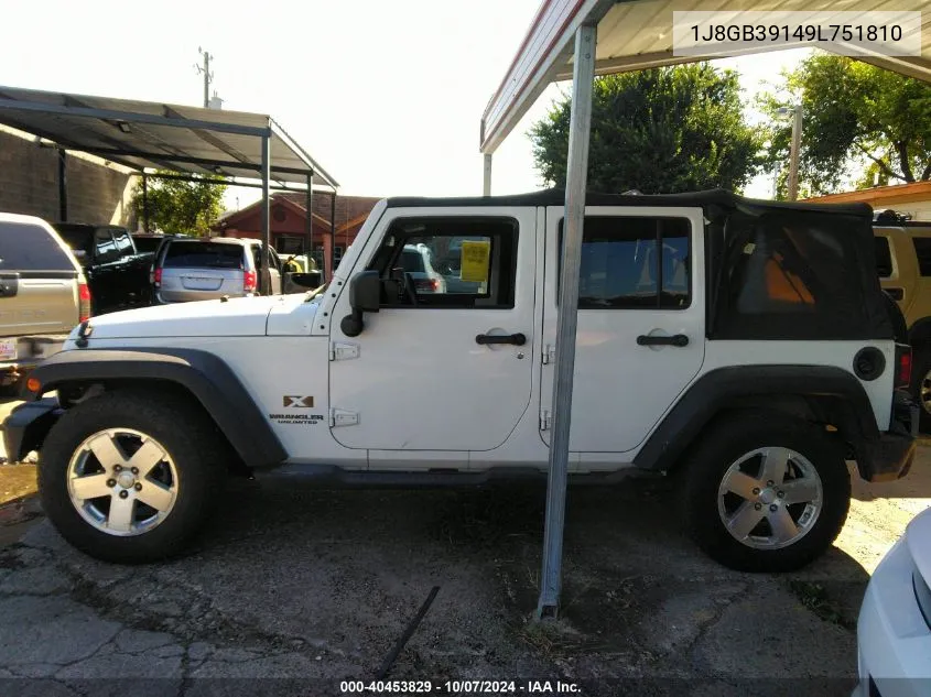 1J8GB39149L751810 2009 Jeep Wrangler Unlimited X