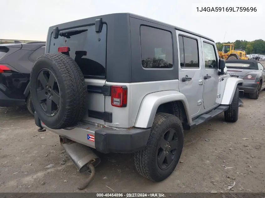 2009 Jeep Wrangler Unlimited Sahara VIN: 1J4GA59169L759696 Lot: 40454896