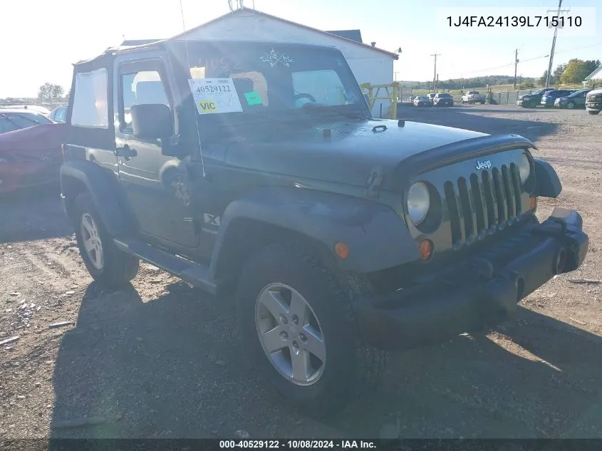 2009 Jeep Wrangler X VIN: 1J4FA24139L715110 Lot: 40529122