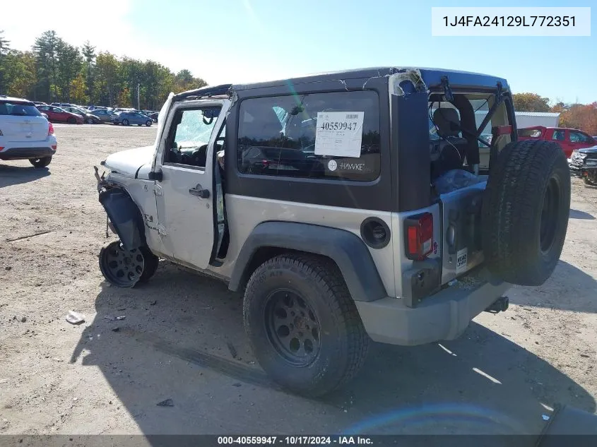 2009 Jeep Wrangler X VIN: 1J4FA24129L772351 Lot: 40559947