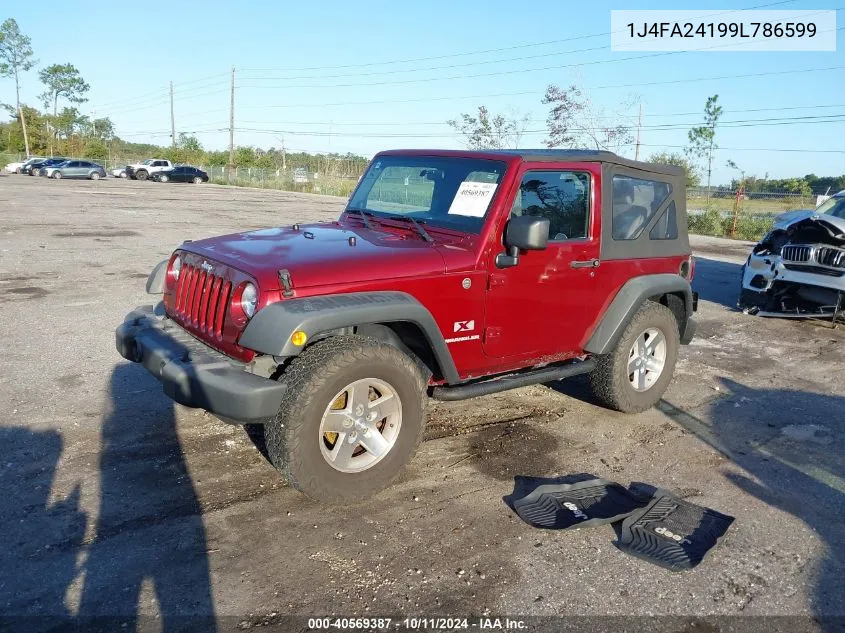 2009 Jeep Wrangler X VIN: 1J4FA24199L786599 Lot: 40569387