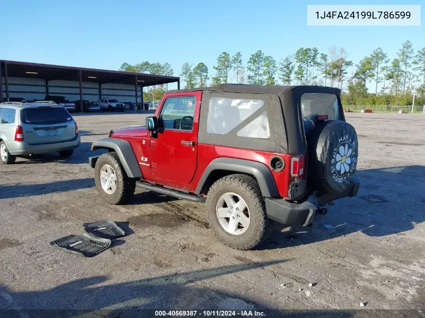 2009 Jeep Wrangler X VIN: 1J4FA24199L786599 Lot: 40569387