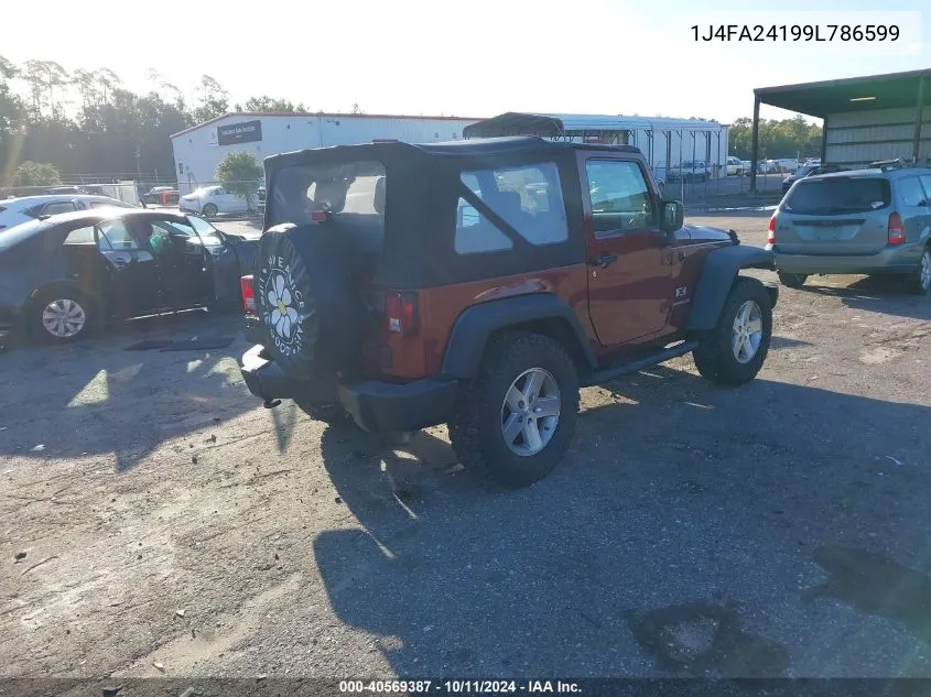 2009 Jeep Wrangler X VIN: 1J4FA24199L786599 Lot: 40569387