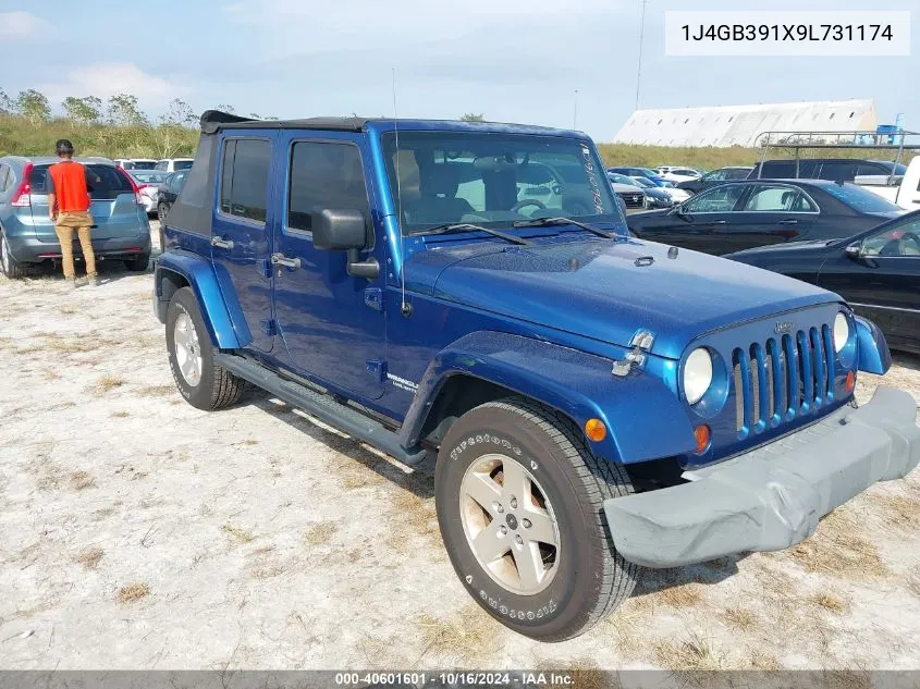 2009 Jeep Wrangler Unlimited X VIN: 1J4GB391X9L731174 Lot: 40601601