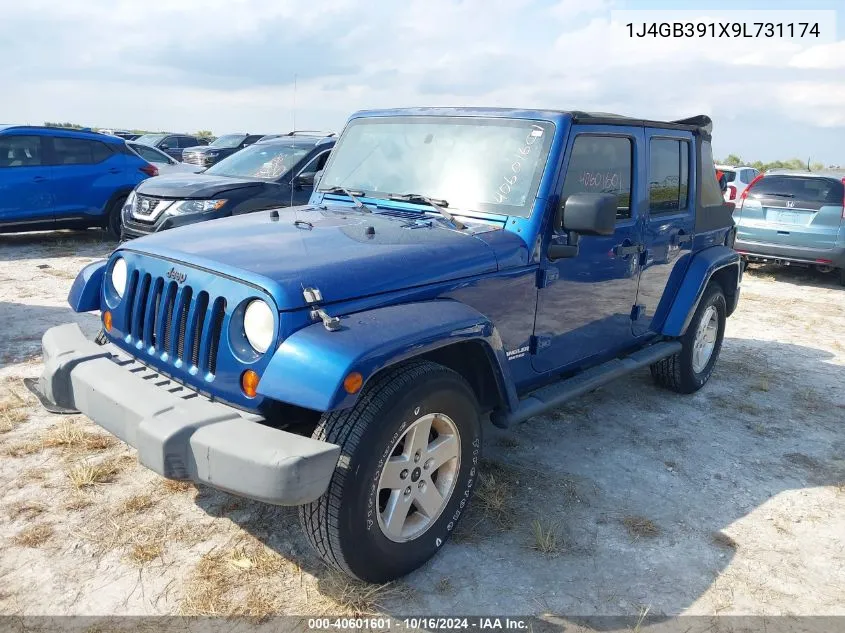 2009 Jeep Wrangler Unlimited X VIN: 1J4GB391X9L731174 Lot: 40601601