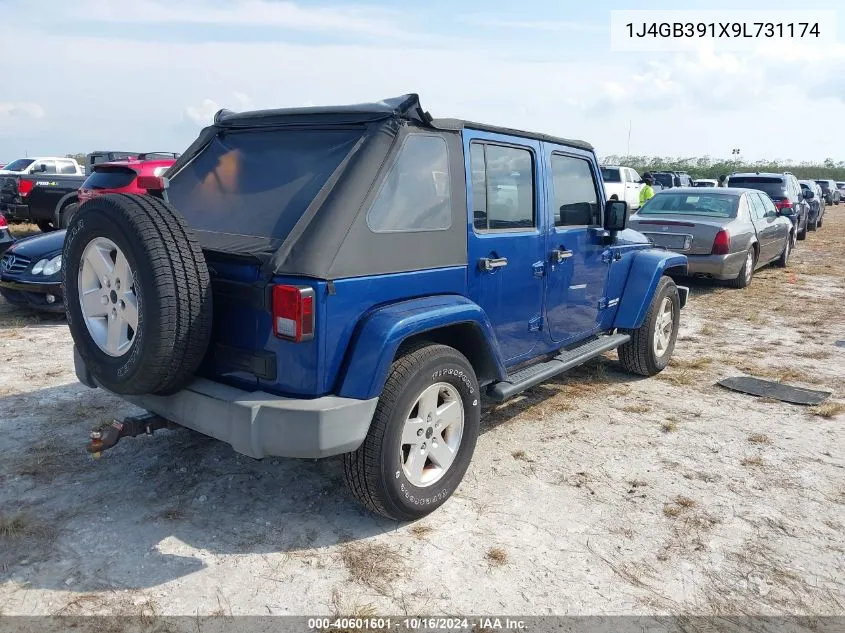 2009 Jeep Wrangler Unlimited X VIN: 1J4GB391X9L731174 Lot: 40601601