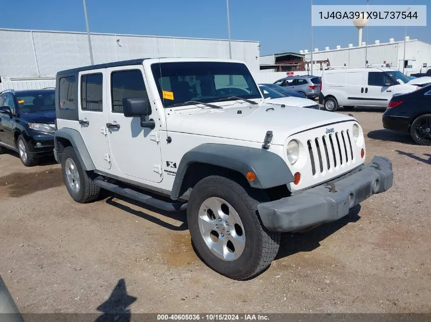 2009 Jeep Wrangler Unlimited X VIN: 1J4GA391X9L737544 Lot: 40605036