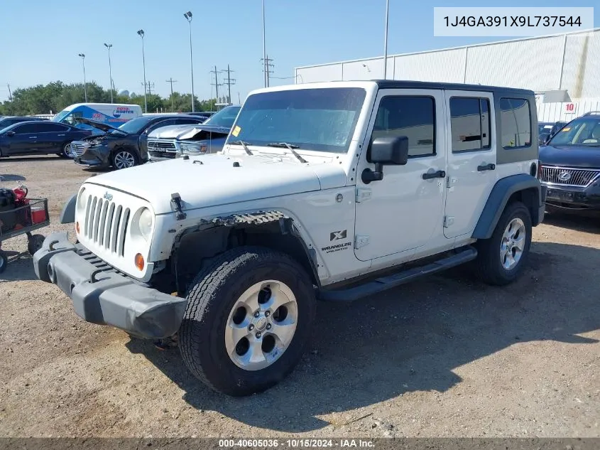 2009 Jeep Wrangler Unlimited X VIN: 1J4GA391X9L737544 Lot: 40605036