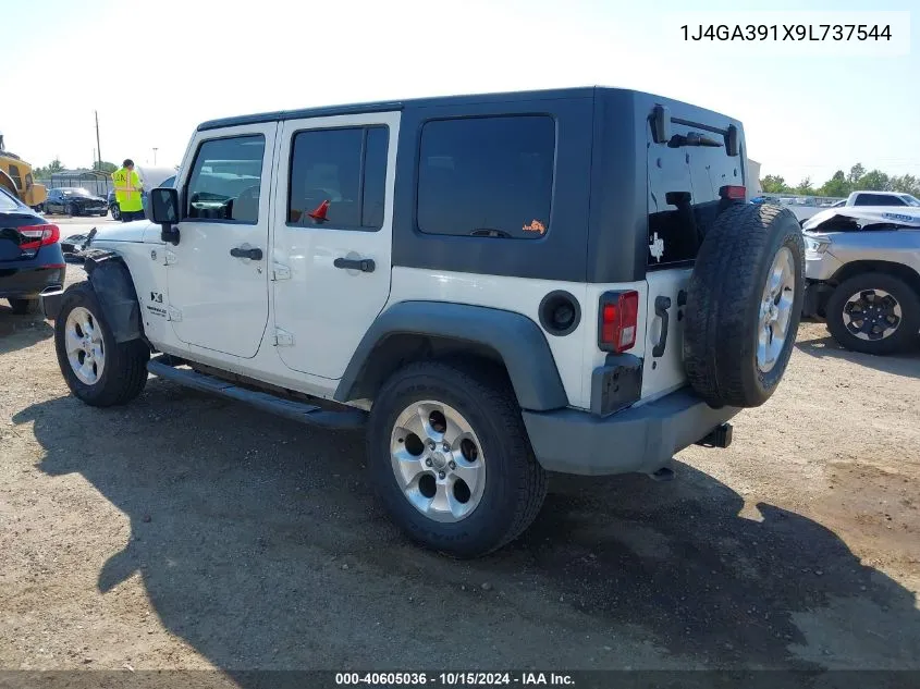 2009 Jeep Wrangler Unlimited X VIN: 1J4GA391X9L737544 Lot: 40605036