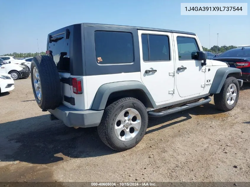 2009 Jeep Wrangler Unlimited X VIN: 1J4GA391X9L737544 Lot: 40605036