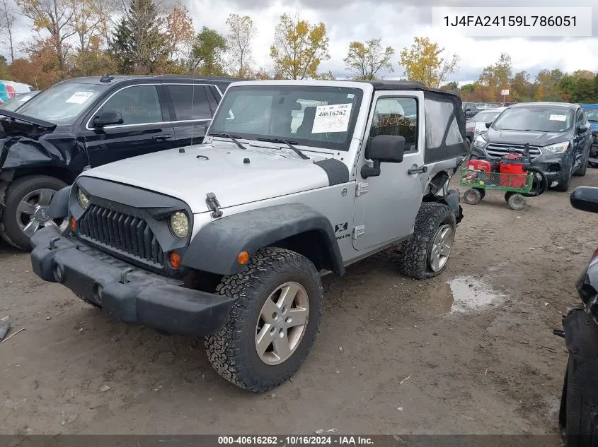 2009 Jeep Wrangler X VIN: 1J4FA24159L786051 Lot: 40616262