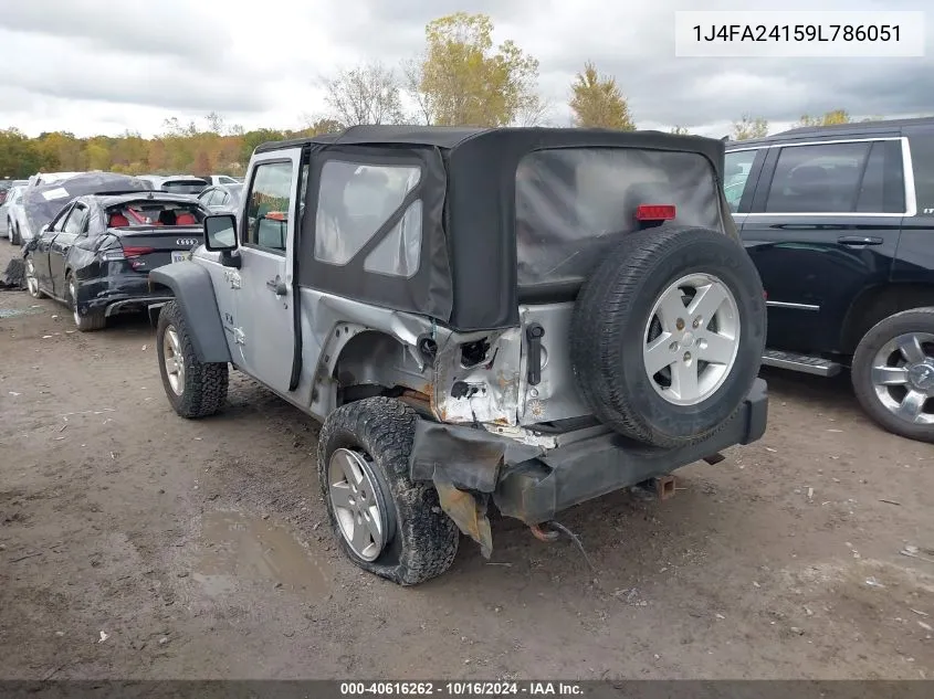 2009 Jeep Wrangler X VIN: 1J4FA24159L786051 Lot: 40616262