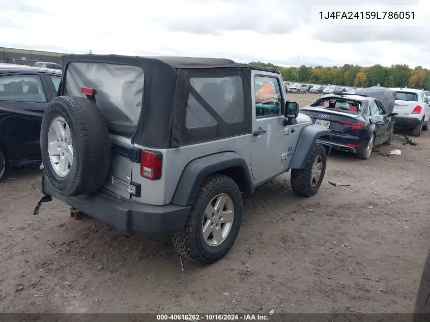 2009 Jeep Wrangler X VIN: 1J4FA24159L786051 Lot: 40616262