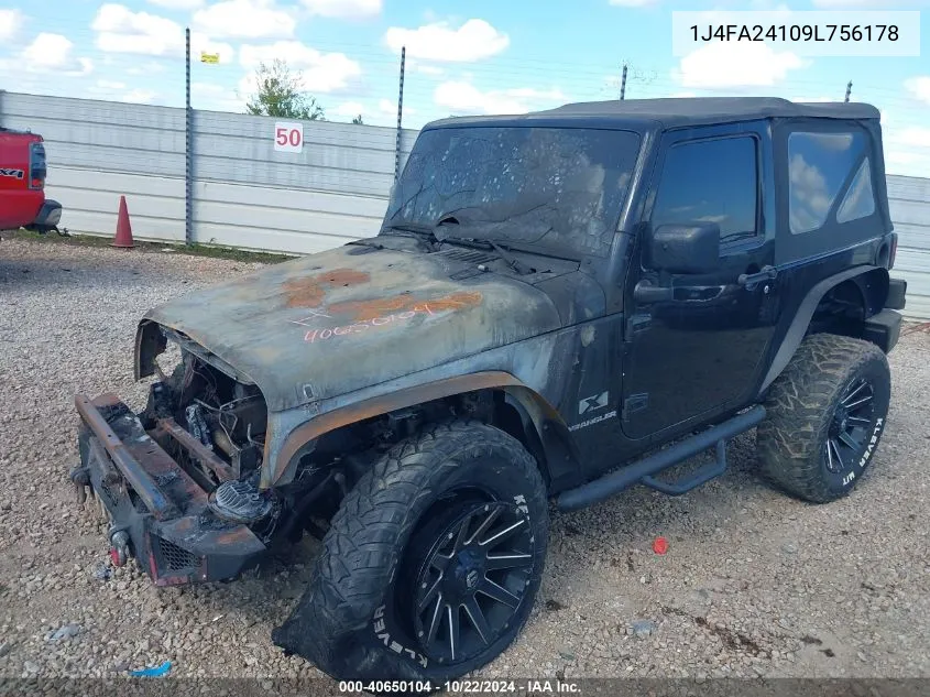 2009 Jeep Wrangler X VIN: 1J4FA24109L756178 Lot: 40650104