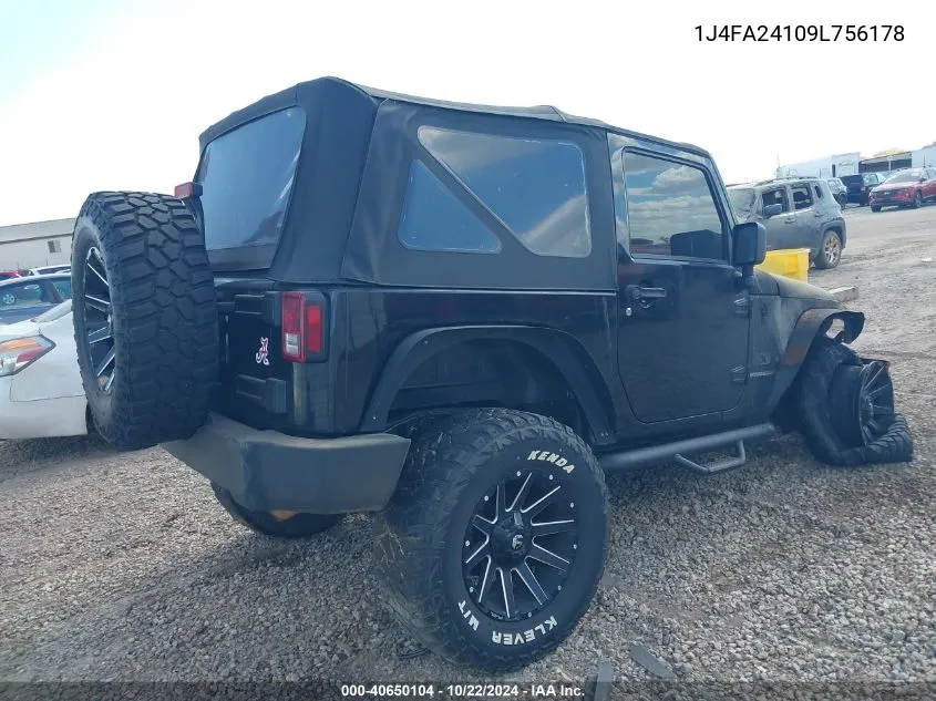 2009 Jeep Wrangler X VIN: 1J4FA24109L756178 Lot: 40650104