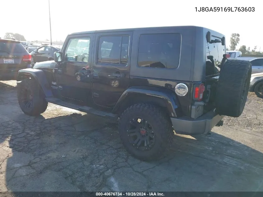 2009 Jeep Wrangler Unlimited Sahara VIN: 1J8GA59169L763603 Lot: 40676734