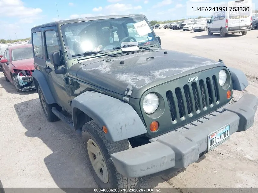 2009 Jeep Wrangler X VIN: 1J4FA24199L753330 Lot: 40686263