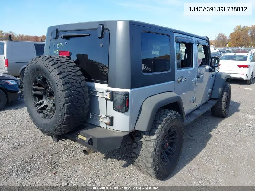 2009 Jeep Wrangler Unlimited X VIN: 1J4GA39139L738812 Lot: 40704789