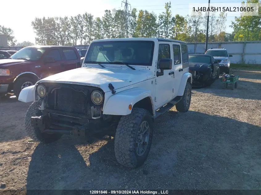 2010 Jeep Wrangler Unlimited Sahara VIN: 1J4BA5H15AL210605 Lot: 12091846