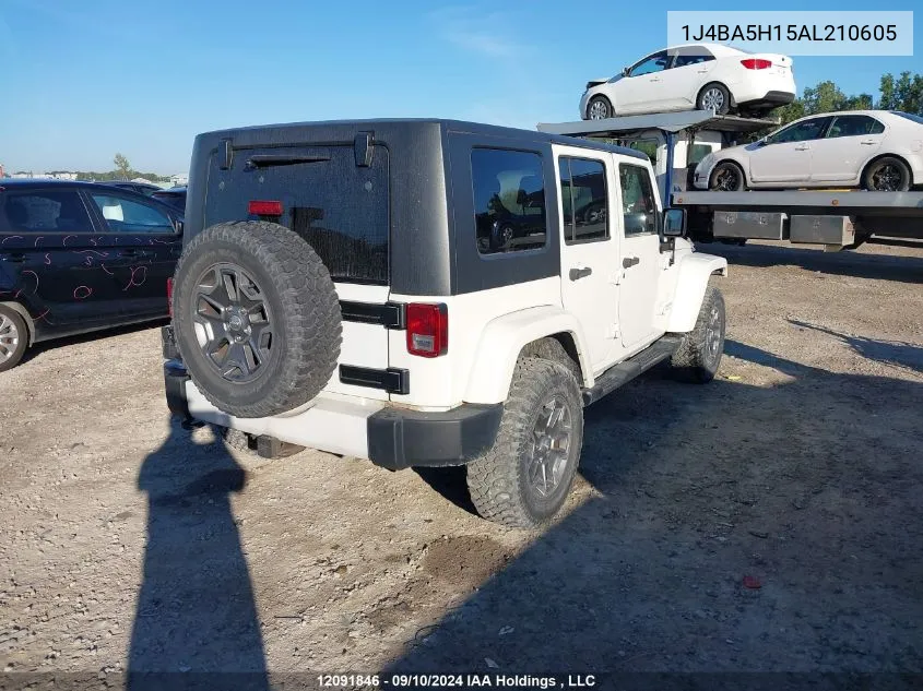 2010 Jeep Wrangler Unlimited Sahara VIN: 1J4BA5H15AL210605 Lot: 12091846