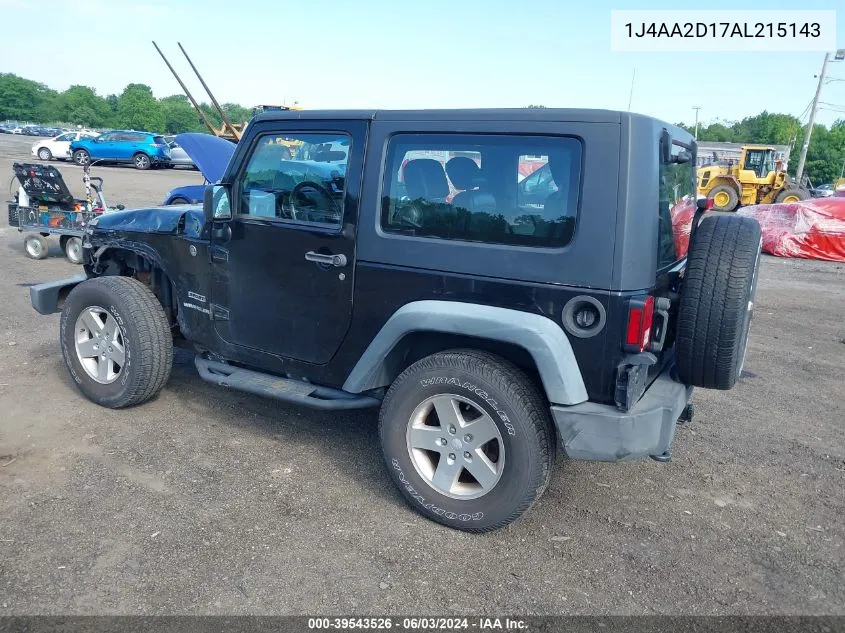 1J4AA2D17AL215143 2010 Jeep Wrangler Sport