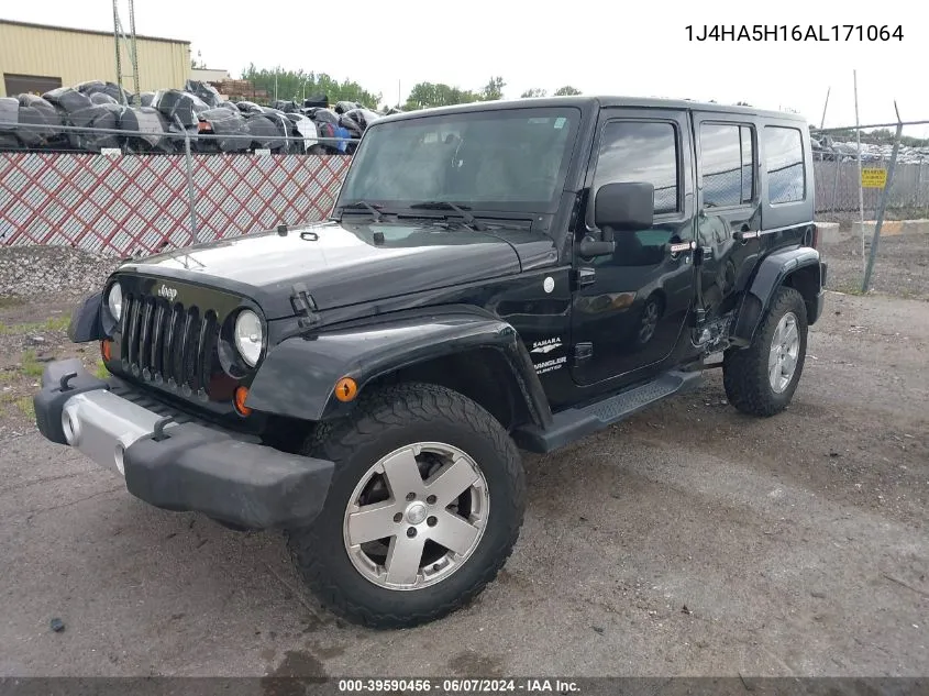 2010 Jeep Wrangler Unlimited Sahara VIN: 1J4HA5H16AL171064 Lot: 39590456