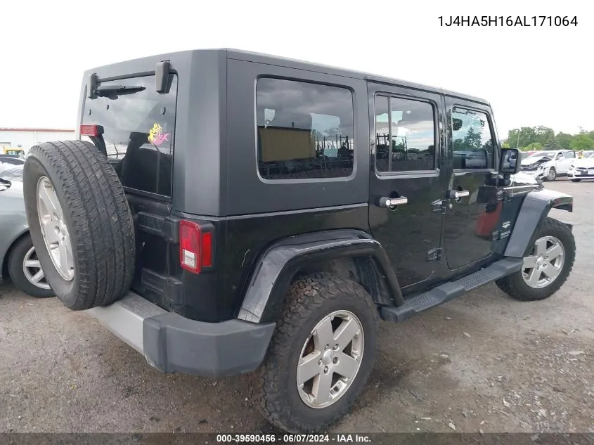 2010 Jeep Wrangler Unlimited Sahara VIN: 1J4HA5H16AL171064 Lot: 39590456