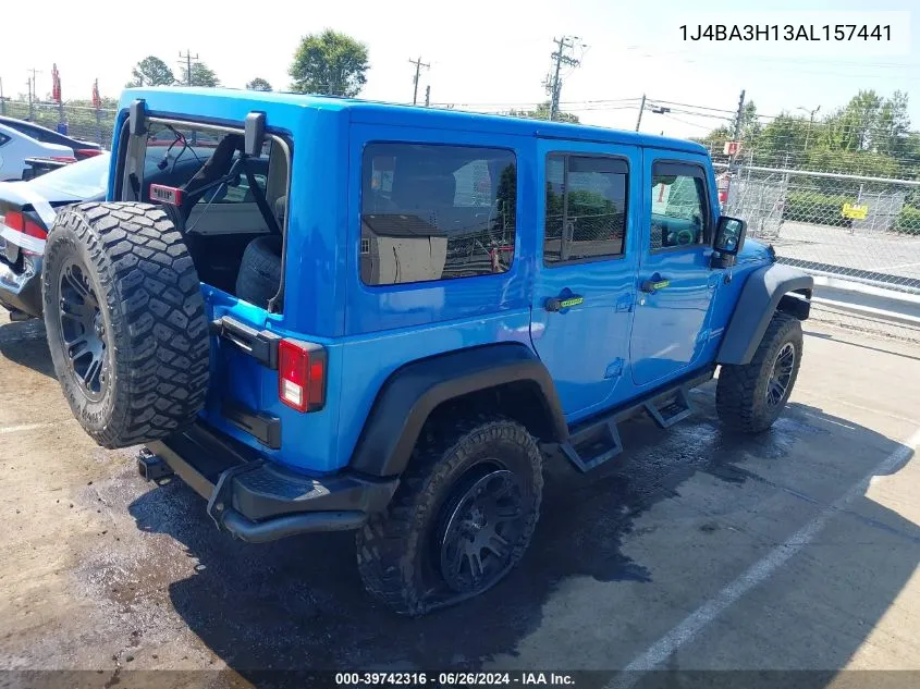 2010 Jeep Wrangler Unlimited Sport VIN: 1J4BA3H13AL157441 Lot: 39742316