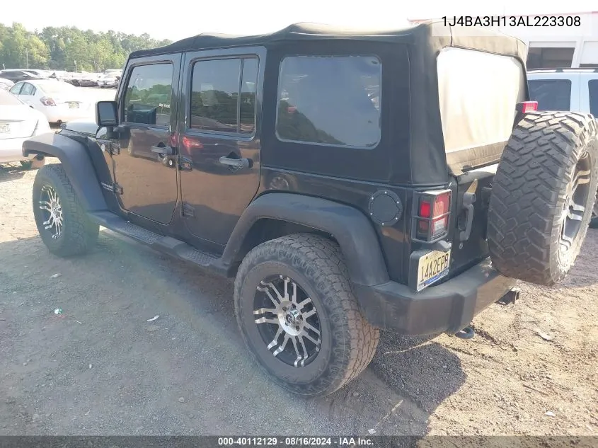 2010 Jeep Wrangler Unlimited Sport VIN: 1J4BA3H13AL223308 Lot: 40112129