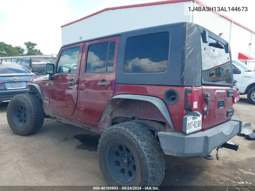 2010 Jeep Wrangler Unlimited Sport VIN: 1J4BA3H13AL144673 Lot: 40180693