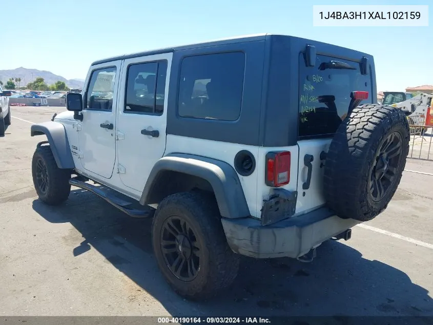 1J4BA3H1XAL102159 2010 Jeep Wrangler Unlimited Sport