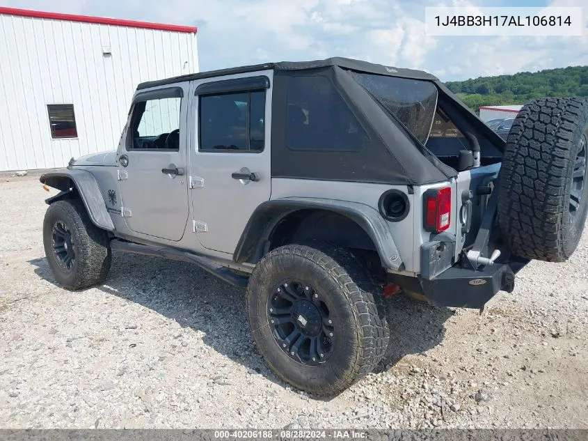 2010 Jeep Wrangler Unlimited Sport VIN: 1J4BB3H17AL106814 Lot: 40206188