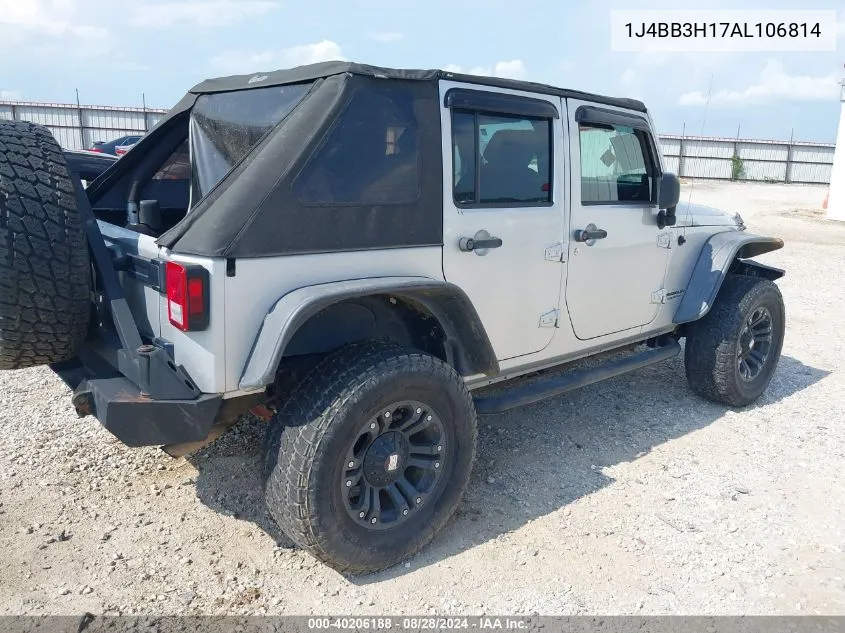 2010 Jeep Wrangler Unlimited Sport VIN: 1J4BB3H17AL106814 Lot: 40206188