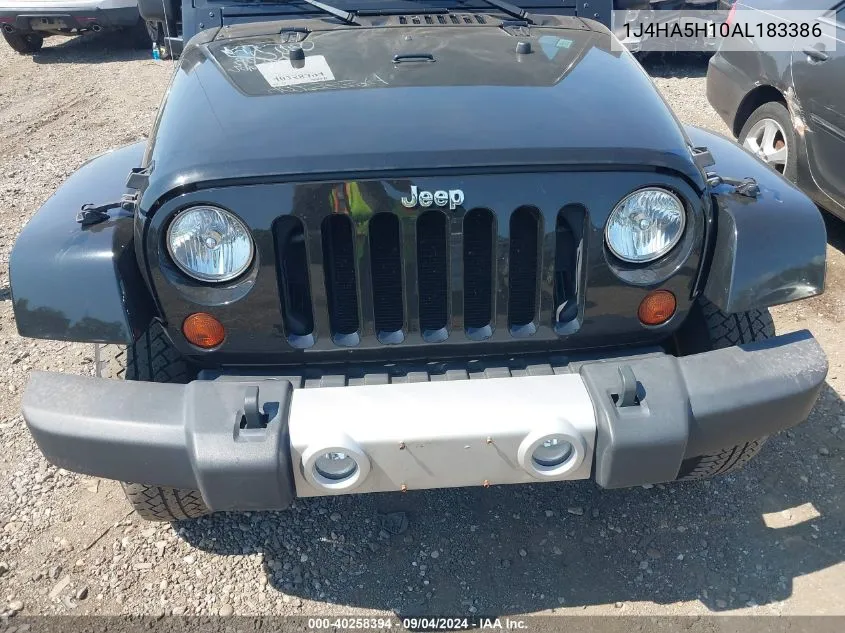 2010 Jeep Wrangler Unlimited Sahara VIN: 1J4HA5H10AL183386 Lot: 40258394