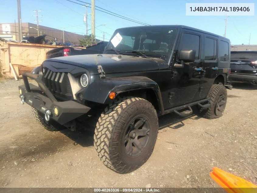 2010 Jeep Wrangler Unlimited Sport VIN: 1J4BA3H17AL189406 Lot: 40263336