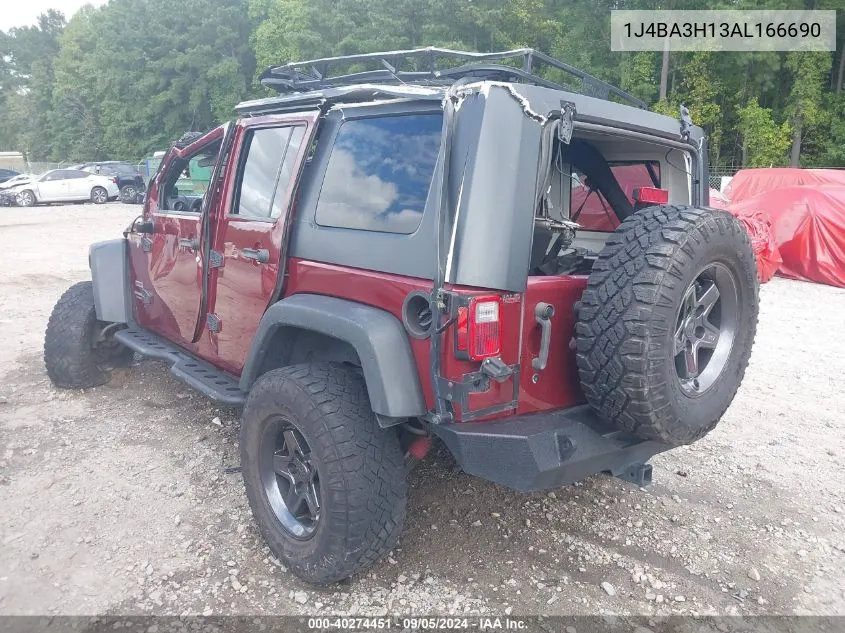 2010 Jeep Wrangler Unlimited Sport VIN: 1J4BA3H13AL166690 Lot: 40274451